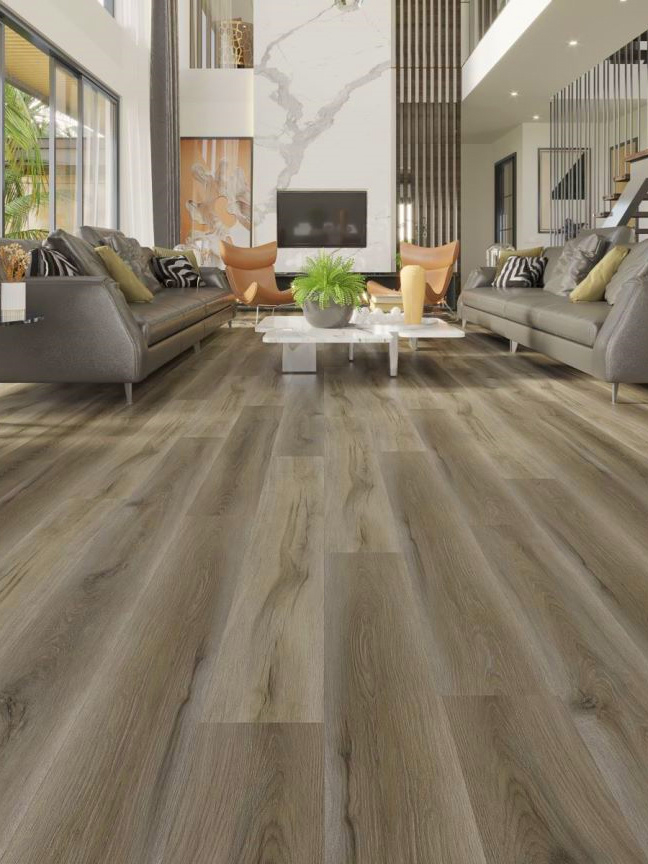 原木风石晶地板效果图WD906小蓝鲸石晶