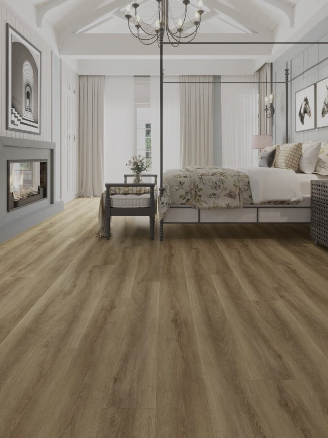 原木风石晶地板效果图WD905小蓝鲸石晶