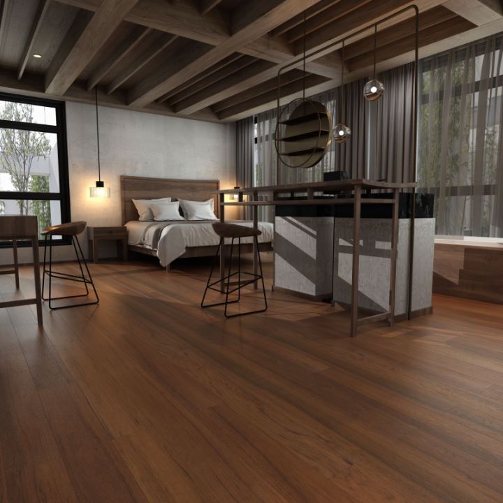 VN1112臻木系列石晶地板装修效果图