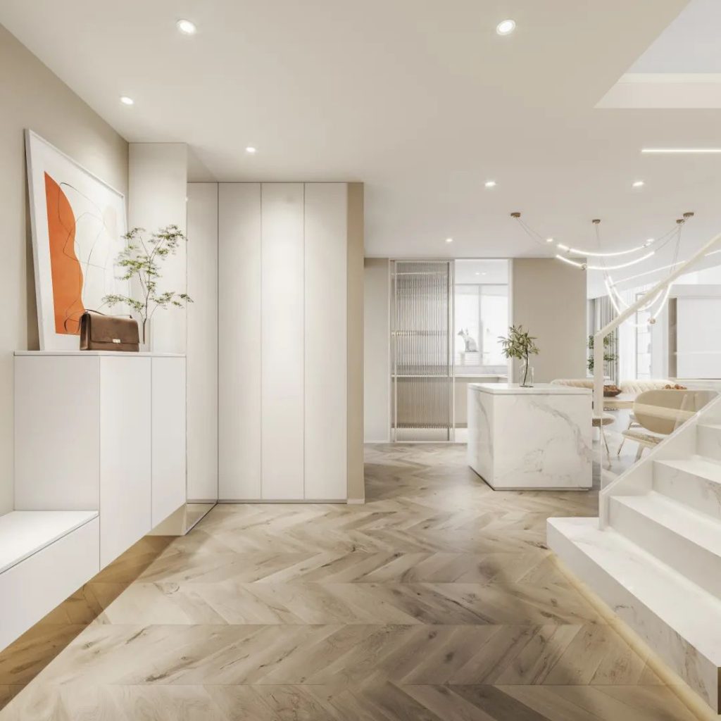 法式装修风格效果图案例，极具艺术腔调的鱼骨拼！