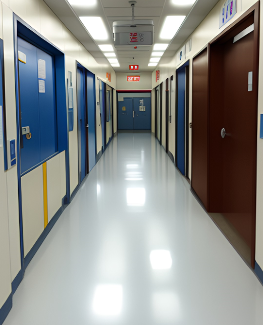 医院走廊地板材料展示