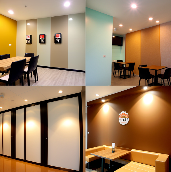 小蓝鲸石晶地板墙板饮品奶茶店铺装修设计效果图