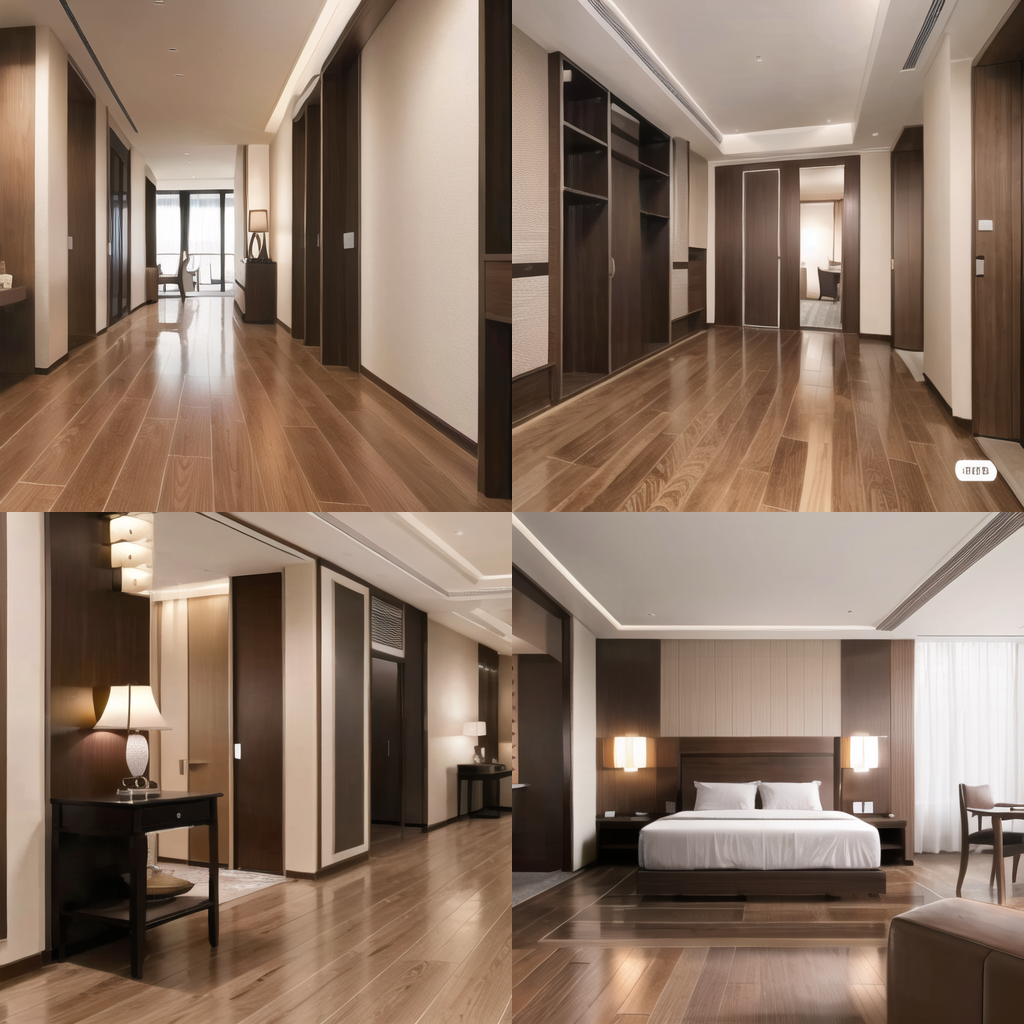 小蓝鲸石晶地板、石晶墙板宾馆装修设计奢华风格效果图