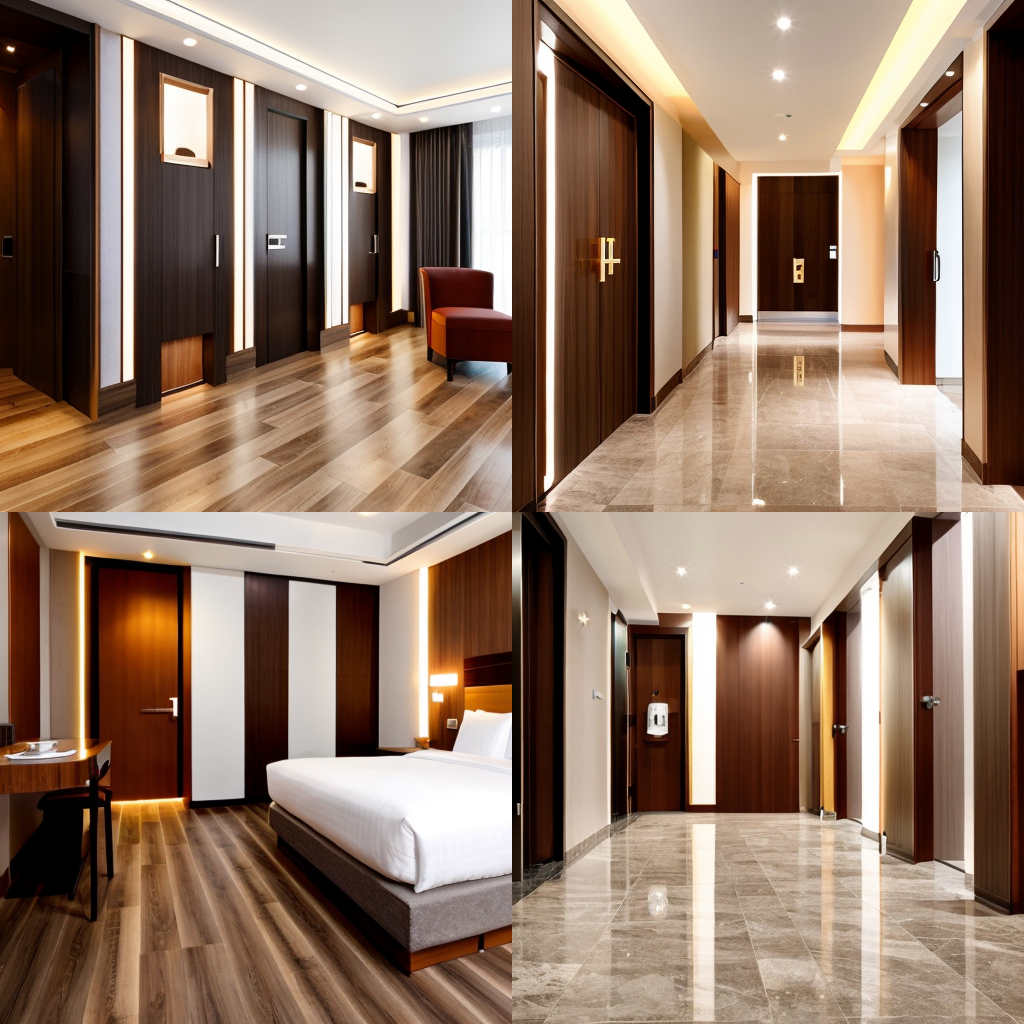 小蓝鲸石晶地板、石晶墙板宾馆装修设计现代风格效果图