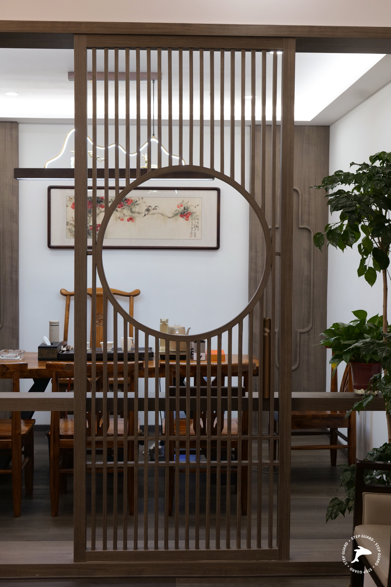 私人会所改造石晶地板WD912-茶水空间正面