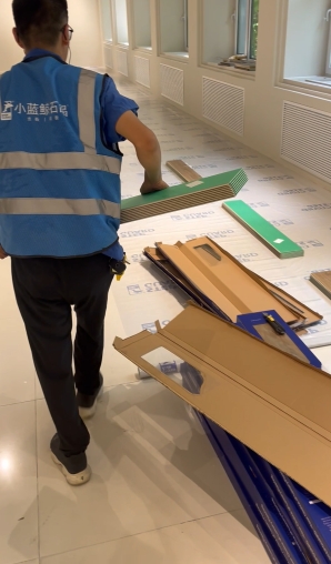 旧瓷砖翻新改造铺石晶地板换颜色